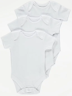 White Short Sleeve Bodysuits